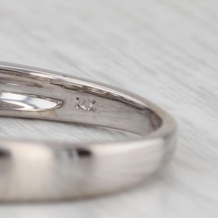 0,30ctw Diamond Wedding Band 14k Weißgold Größe 7,25 stapelbar Ring im Angebot 4