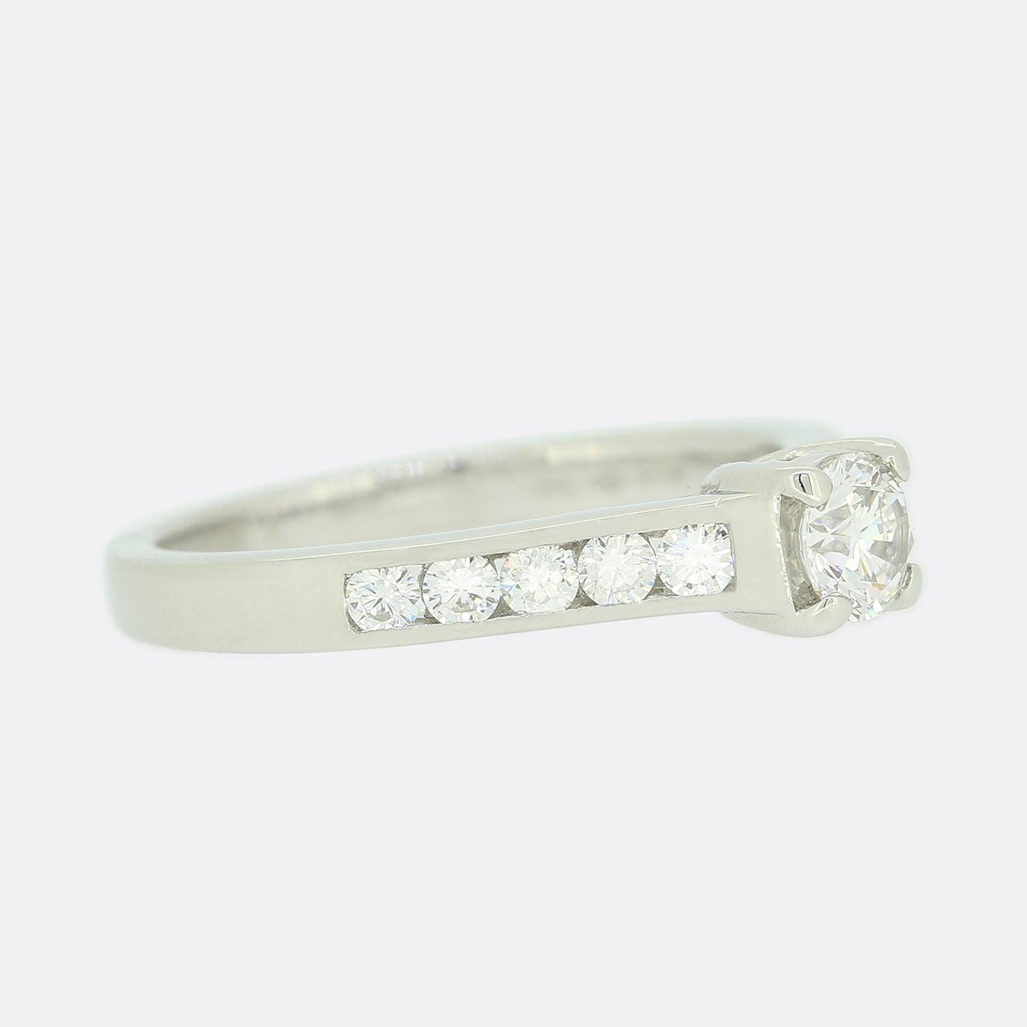 0.31 Karat Diamant im Brillantschliff Solitär Verlobungsring im Zustand „Gut“ im Angebot in London, GB