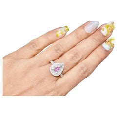 0.31 Carat Faint Pink Diamond Ring SI2 Clarity Certifié GIA