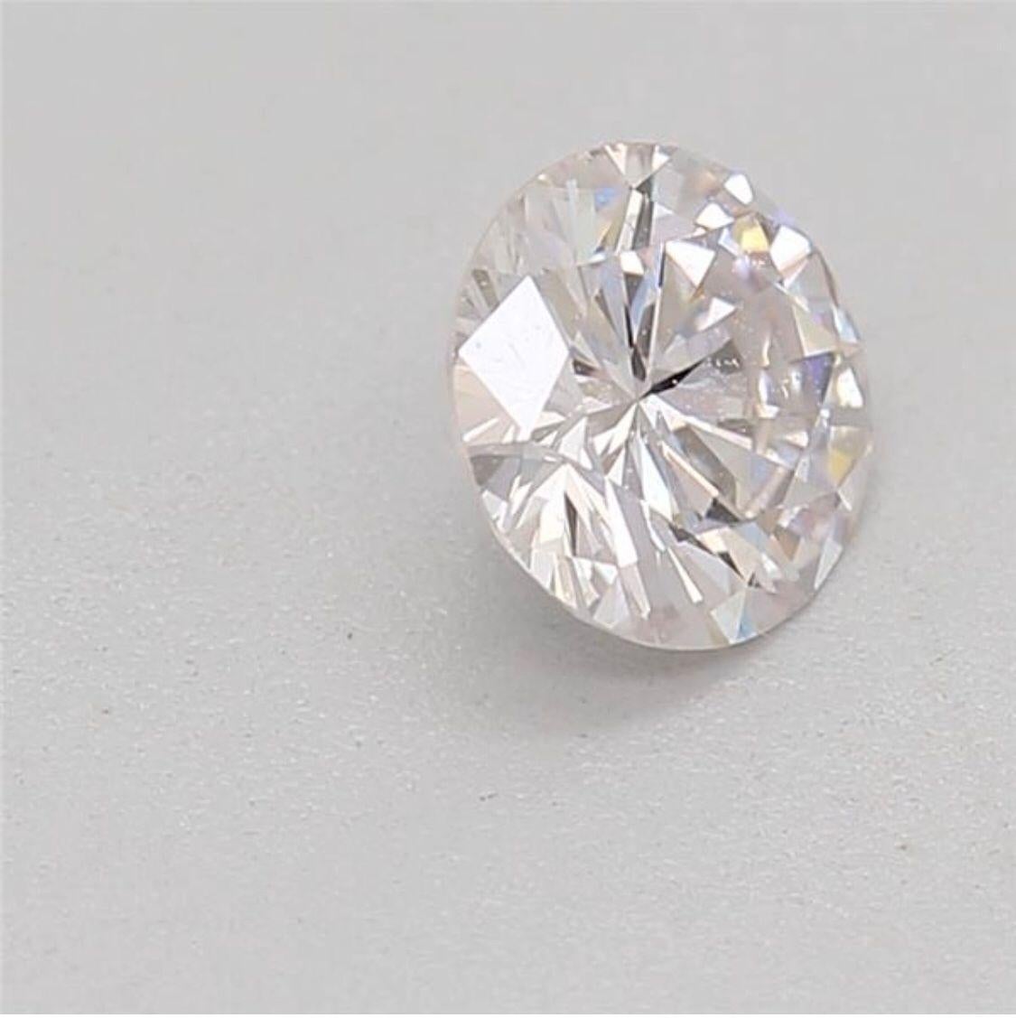 Diamant rose pâle taille ronde de 0,31 carat de pureté SI1 certifié CGL Neuf - En vente à Kowloon, HK
