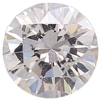0.31 Carat Faint Pink Round Cut Diamond SI1 Clarity CGL Certified For Sale
