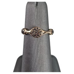 0.31 ct Brown Diamond Cluster 3 Oval Ring