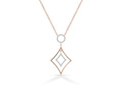 0.31 Ct Diamond Geometric Round Necklace in 14K Gold