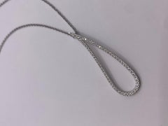 0.31ctw "Big Love" Teardrop Diamond Pendant in 18KT White Gold