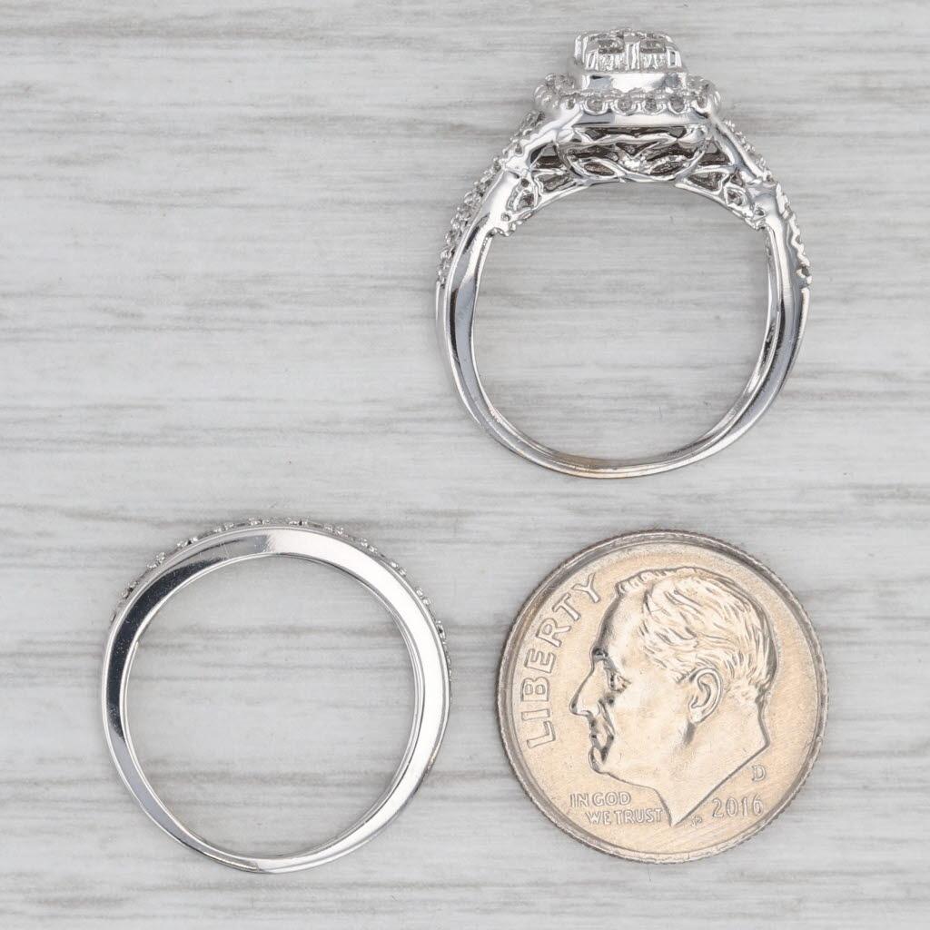 Anello di fidanzamento a forma di aureola con diamante da 0,31 ct. in vendita 4
