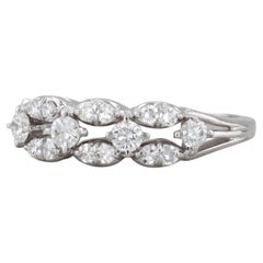 Anello con diamante da 0,31ctw in oro bianco 18k misura 6,25 Fascia nuziale impilabile