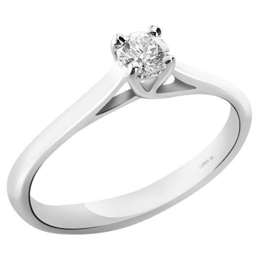 Contemporary 0.32 Carat 18Kt White Gold Diamond Solitaire
