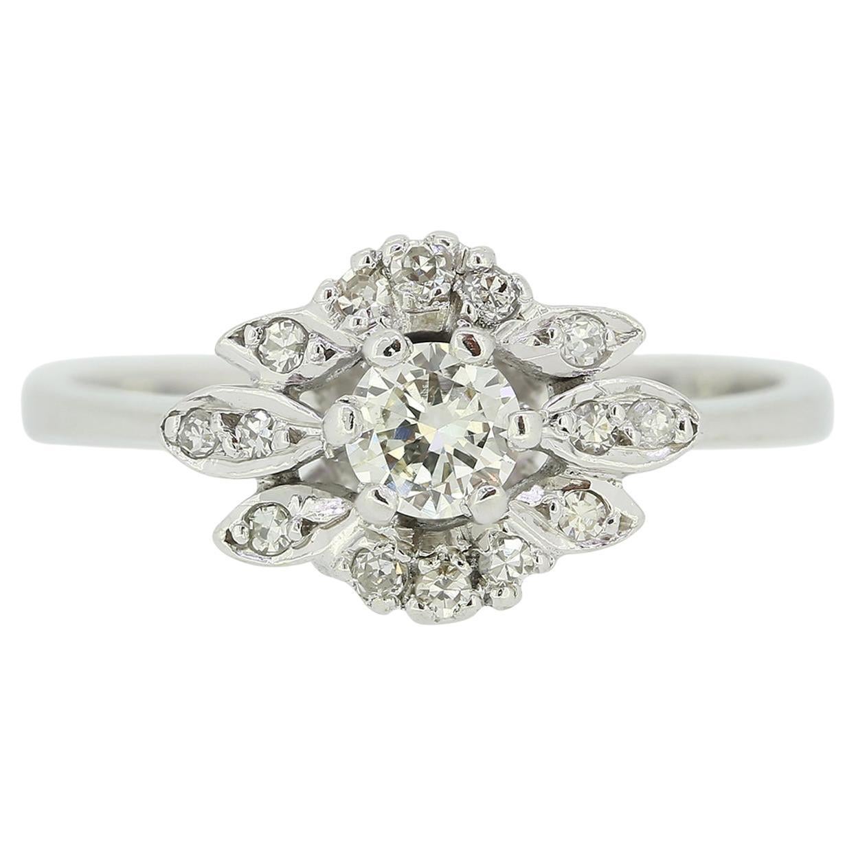 0.32 Carat Diamond Cluster Ring