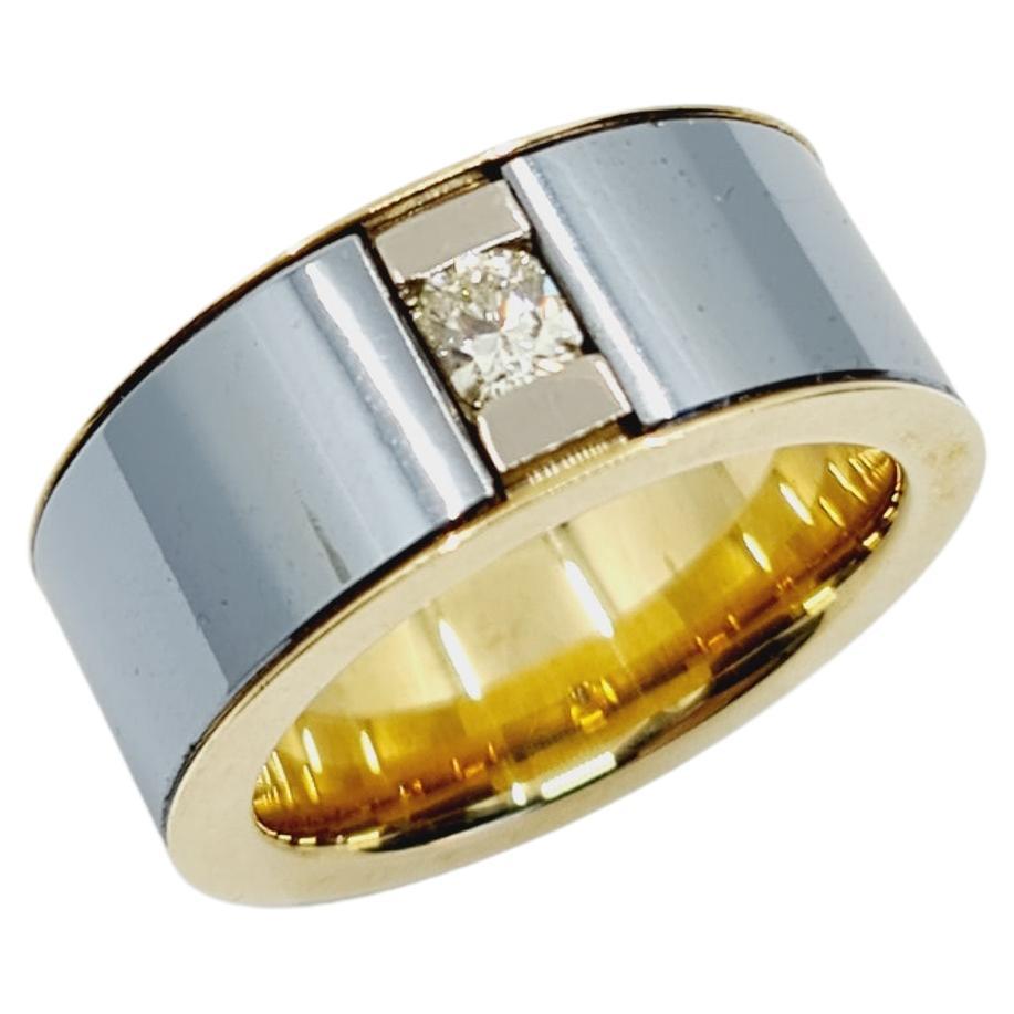 0.32 Carat Diamond Ring Champagner/VS 14k Gold, Flanders Cut Diamonds For Sale