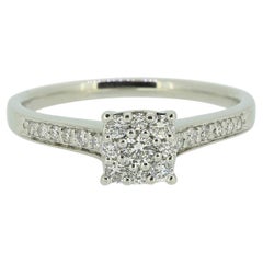 0.32 Carat Diamond Square Faced Ring