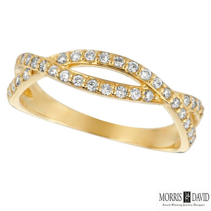 For Sale:  0.32 Carat Natural Diamond Pave Ring G SI 14 Karat White Gold 2