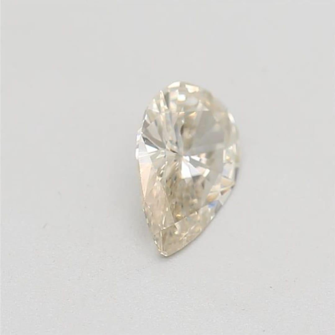 **100% NATURAL FANCY COLOUR DIAMOND**

✪ Diamond Details ✪

➛ Shape: Pear
➛ Colour Grade: M
➛ Carat: 0.32
➛ Clarity: VS2
➛ GIA Certified 

^FEATURES OF THE DIAMOND^

Our 0.32 carat pear-shaped diamond is a versatile choice for various types of