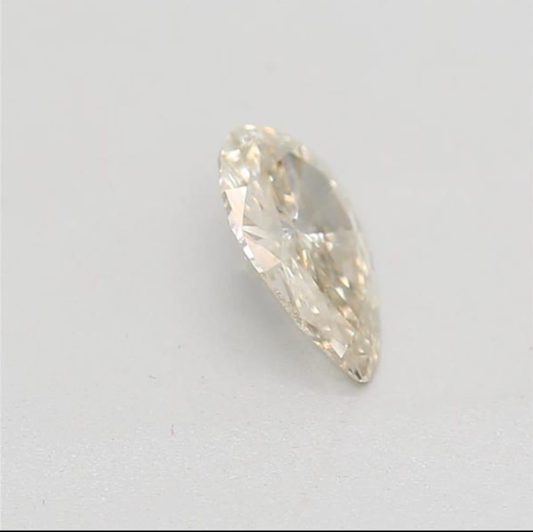 Taille poire Diamant en forme de poire de 0,32 carat, pureté VS2, certifié GIA  en vente