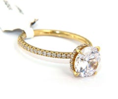 0.32 CTW Odelia Shared Prong Dia. Circular Basket Semi Mount in 18K Yellow Gold