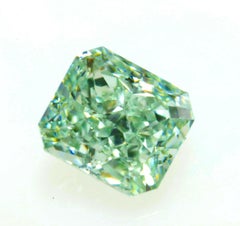 0.32ct Green Diamond - Natural Loose Fancy Intense Green Color GIA VS2 Radiant