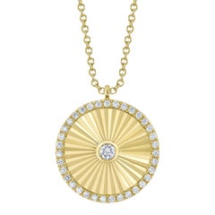 0.32ct Round Brilliant Cut Diamond Medallion Pendant