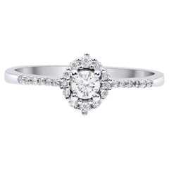 0.32 Karat Vintage inspirierter Diamant-Verlobungsring