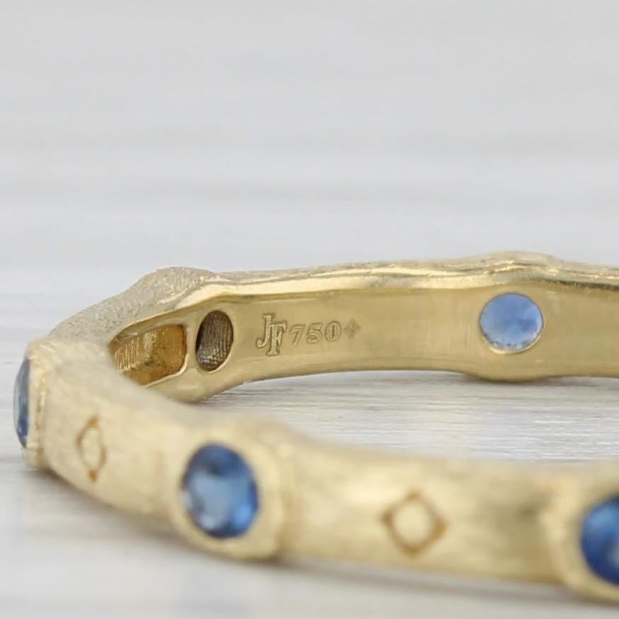 0.32ctw Blue Sapphire Jude Frances Ring Provence Gemstone Stacker Band Size 6.5 3