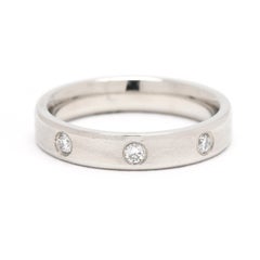 0.32ctw Diamond Flush Set Band, Platinum, Ring Size 6.5