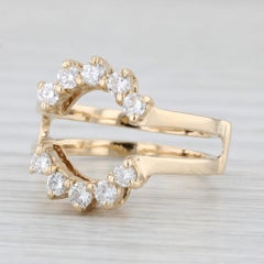 0.32ctw Diamond Ring Jacket Guard 14k Yellow Gold Size 6.5 Wedding Bridal