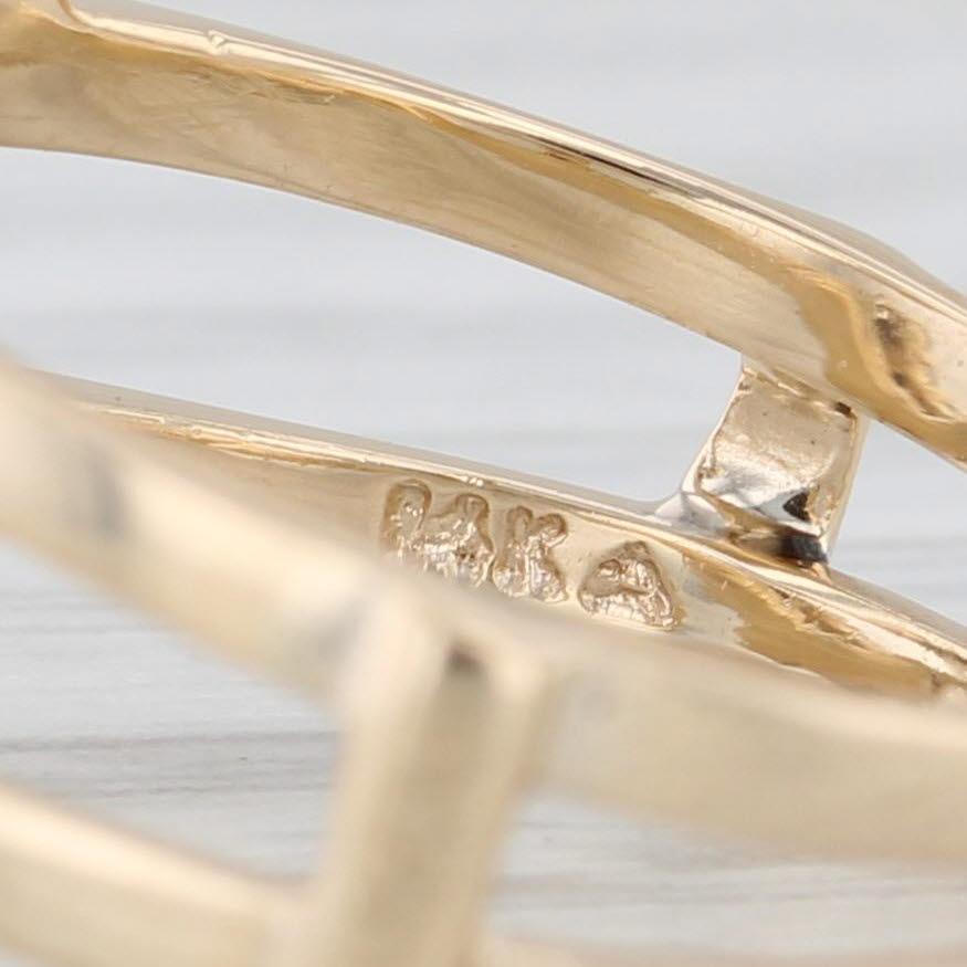 0.32ctw Diamond Ring Jacket Guard 14k Yellow Gold Size 6.5 Wedding Bridal For Sale 2