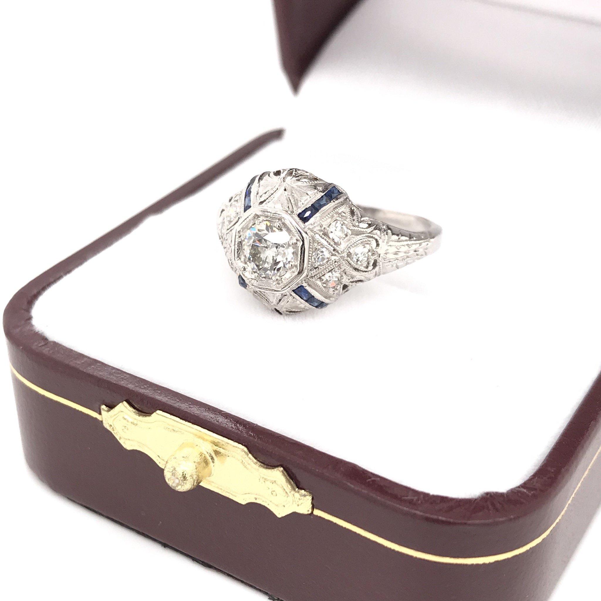 0.33 Carat Art Deco Diamond Ring In Good Condition In Montgomery, AL