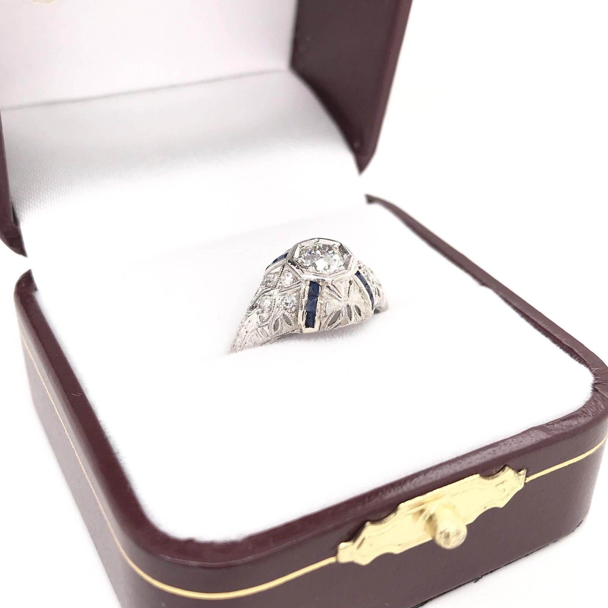 0.33 Carat Art Deco Diamond Ring 2