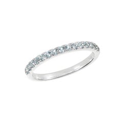 Sunita Nahata Blue Topaz 0.33ct. Eternity Ring in 14Karat White Gold.