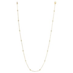 0,33 Karat Diamant pro Yard Halskette G SI 14 Karat Gelbgold 14 Steine