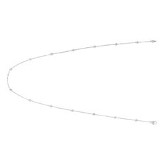 0.33 Carat Diamond by the Yard Necklace G SI 14 Karat White Gold 14 Stones