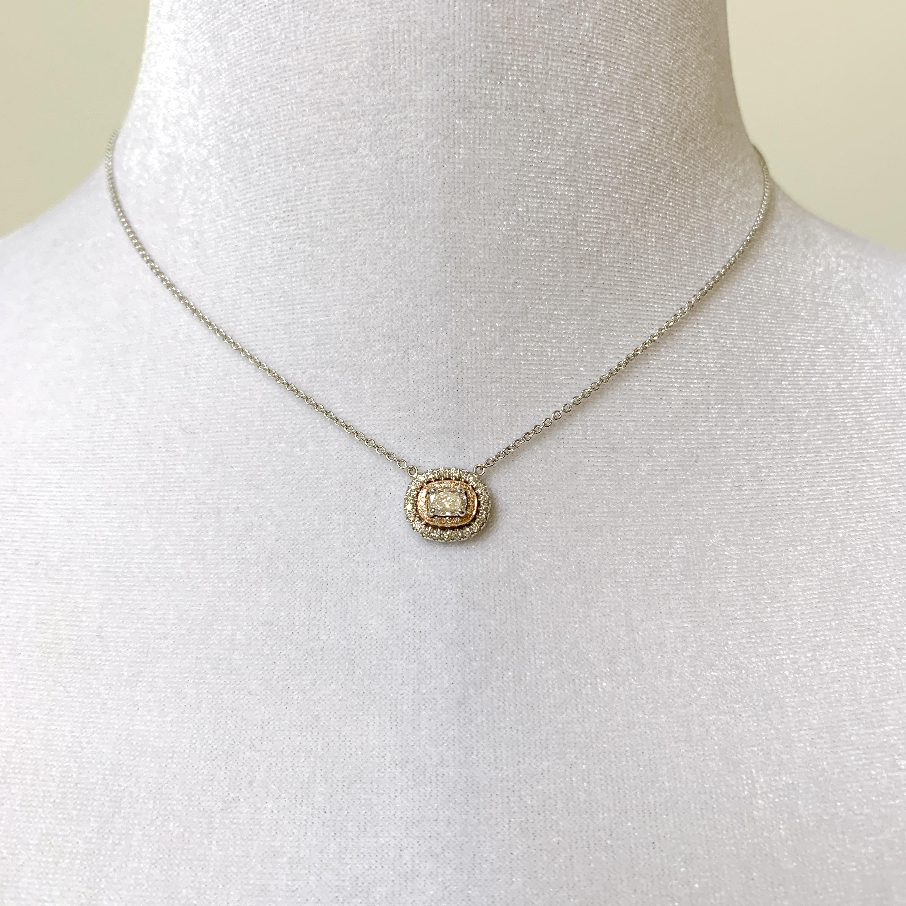 This double halo design is one Eytan Brandes has used for many an engagement ring, but it also makes for an elegant little pendant -- a piece you can wear everyday but which conveys a more elevated interpretation of the word 