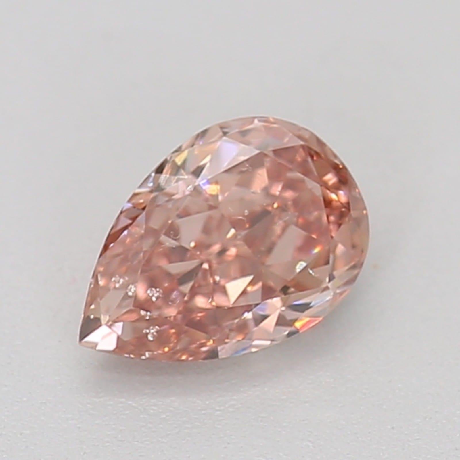 ***100% NATURAL FANCY COLOUR DIAMOND***

✪ Diamond Details ✪

➛ Shape: Pear
➛ Colour Grade: Fancy Brownish Orangy Pink 
➛ Carat: 0.33
➛ GIA Certified 

^FEATURES OF THE DIAMOND^

This 0.33 carat diamond has a diameter around 4.4mm. Our Fancy