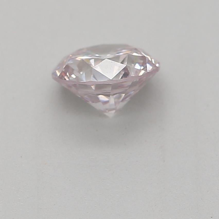 0.33 Carat Light Pink Round cut diamond I1 Clarity GIA Certified In New Condition For Sale In Kowloon, HK