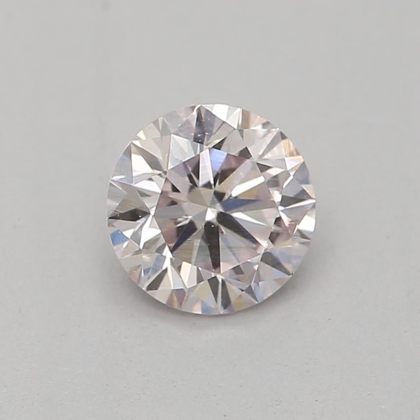 0.33 Carat Light Pink Round cut diamond I1 Clarity GIA Certified For Sale 1