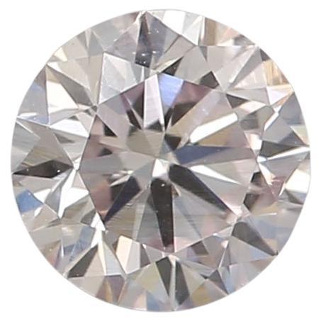 0.33 Carat Light Pink Round cut diamond I1 Clarity GIA Certified For Sale