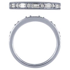0.33 Carat Natural Diamond Ring Band G-H SI 14K White Gold