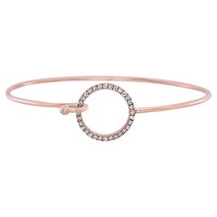 0.33 Carat Pink Diamond Rose Gold Bangle