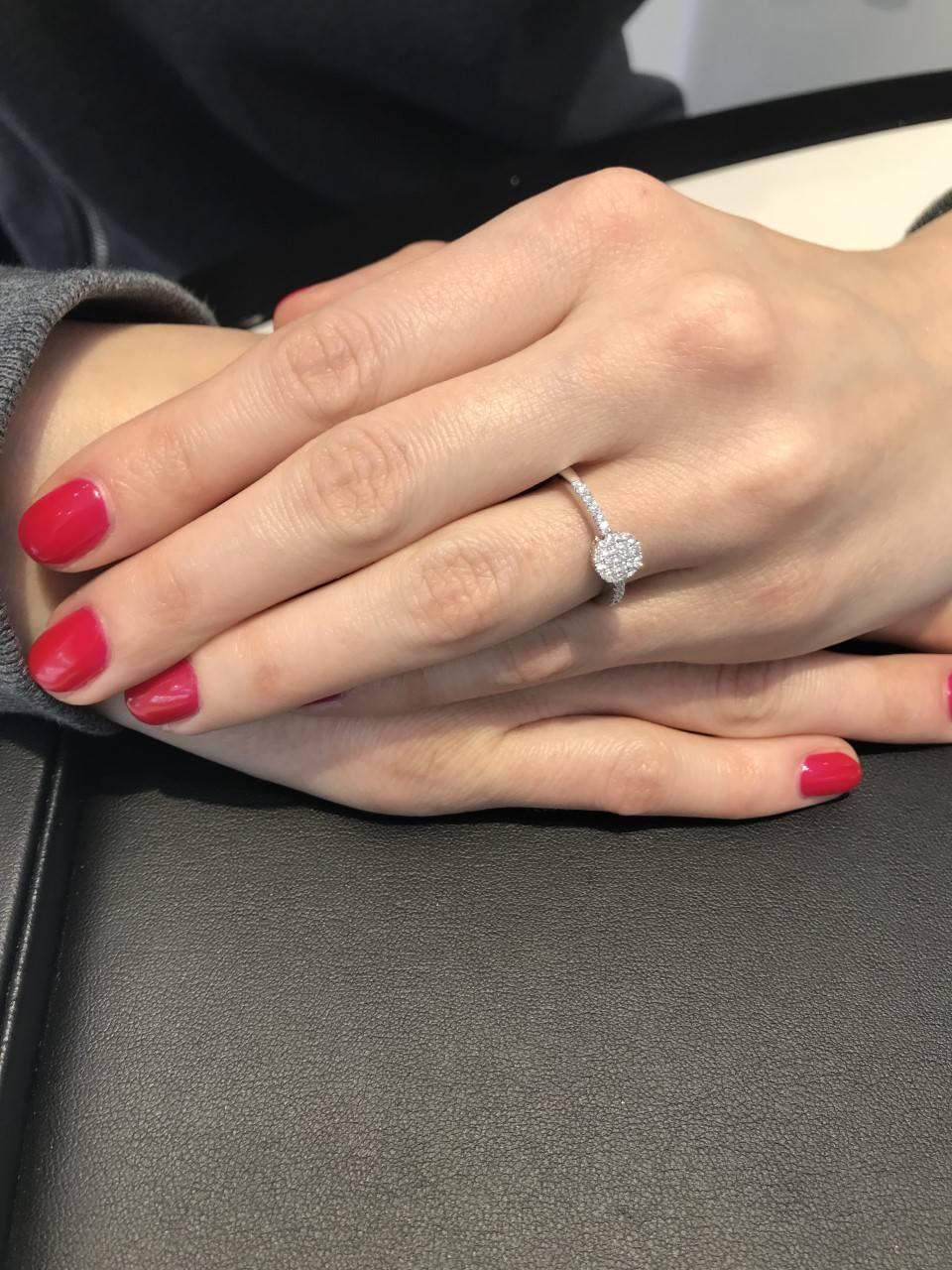 0.33 carat radiant cut diamond ring