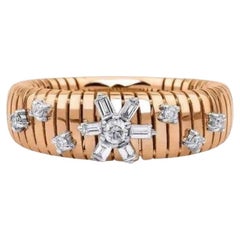 Anillo Flor Diamante Baguette 0,33ct