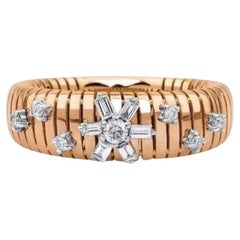 0.33ct Baguette Diamond Flower Ring