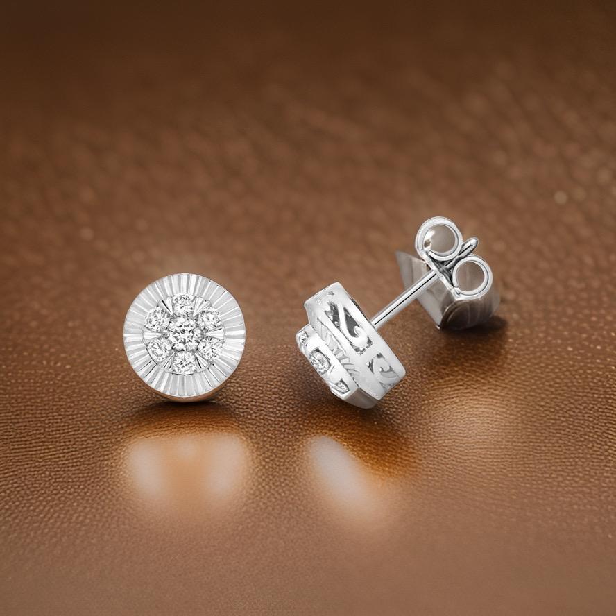 DIAMOND STUDS WITH DIA CUT BEZEL

9CT W/G H I1-I2 0.33CT

Weight: 2.2g

Number Of Stones:14

Total Carates:0.350