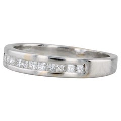 0,33ctw Channel Set Diamant Hochzeit Band 18k Weißgold Sz 5,5 Jahrestag Ring