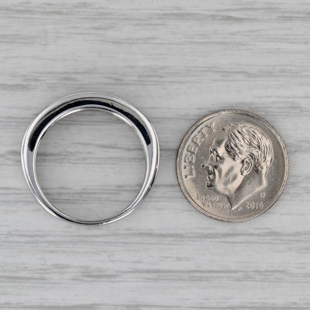 0.33ctw Diamond Wedding Band 14k White Gold Size 7 Anniversary Ring For Sale 2