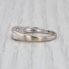 0.33ctw Diamond Wedding Band 18k White Gold Size 6 Stackable Ring COA Tomas Rae