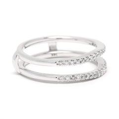 0.33ctw Diamond Wedding Ring Jacket, 14k White Gold, Ring, Thin
