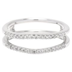 0.33ctw Diamond Wedding Ring Jacket, 14k White Gold, Ring, Thin