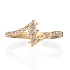 0.34 Carat Diamond 14 Karat Yellow Gold Ring