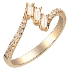 0.34 Carat Diamond 14 Karat Yellow Gold Ring