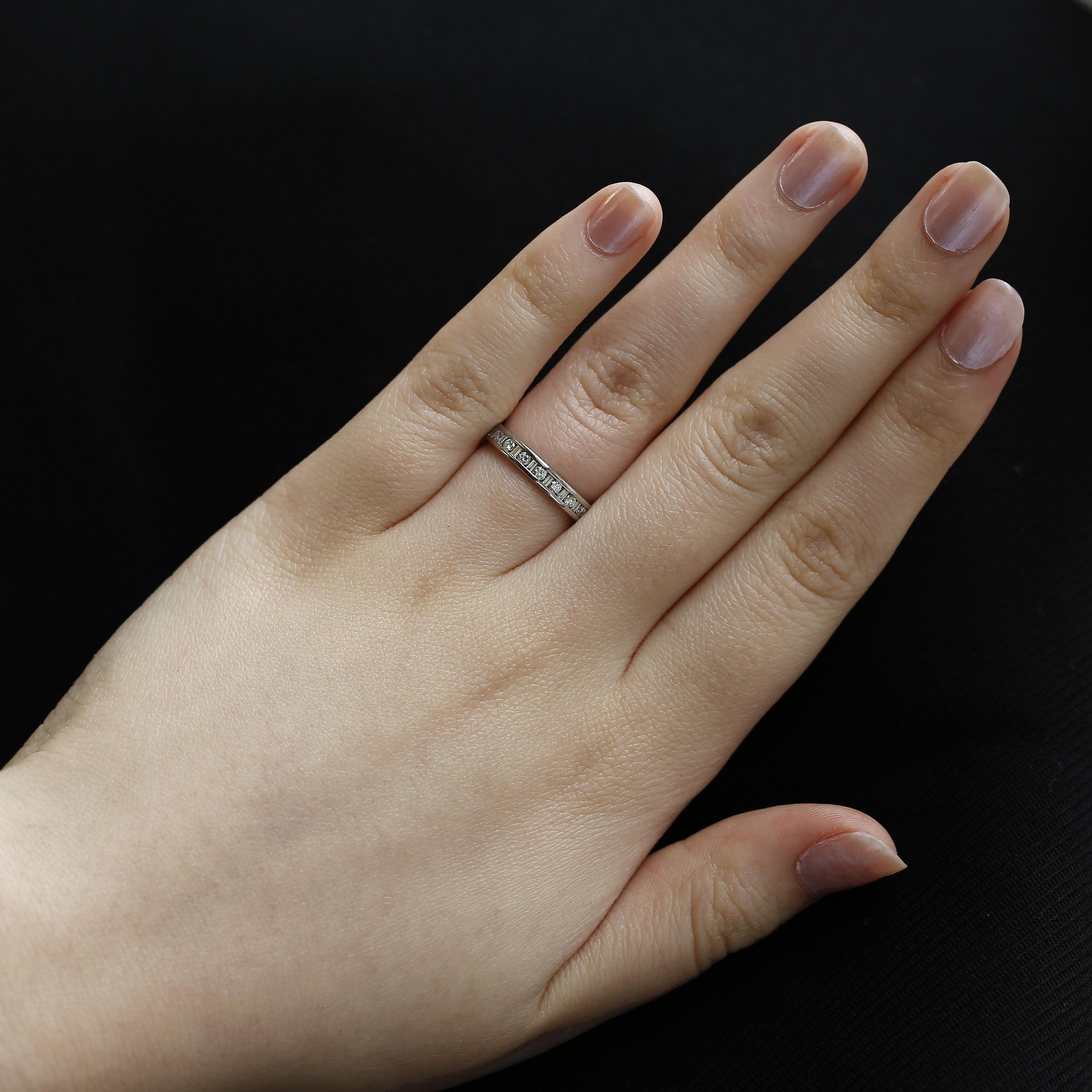 0,34 Karat Diamant-Halb-Ewigkeitsring Damen im Angebot