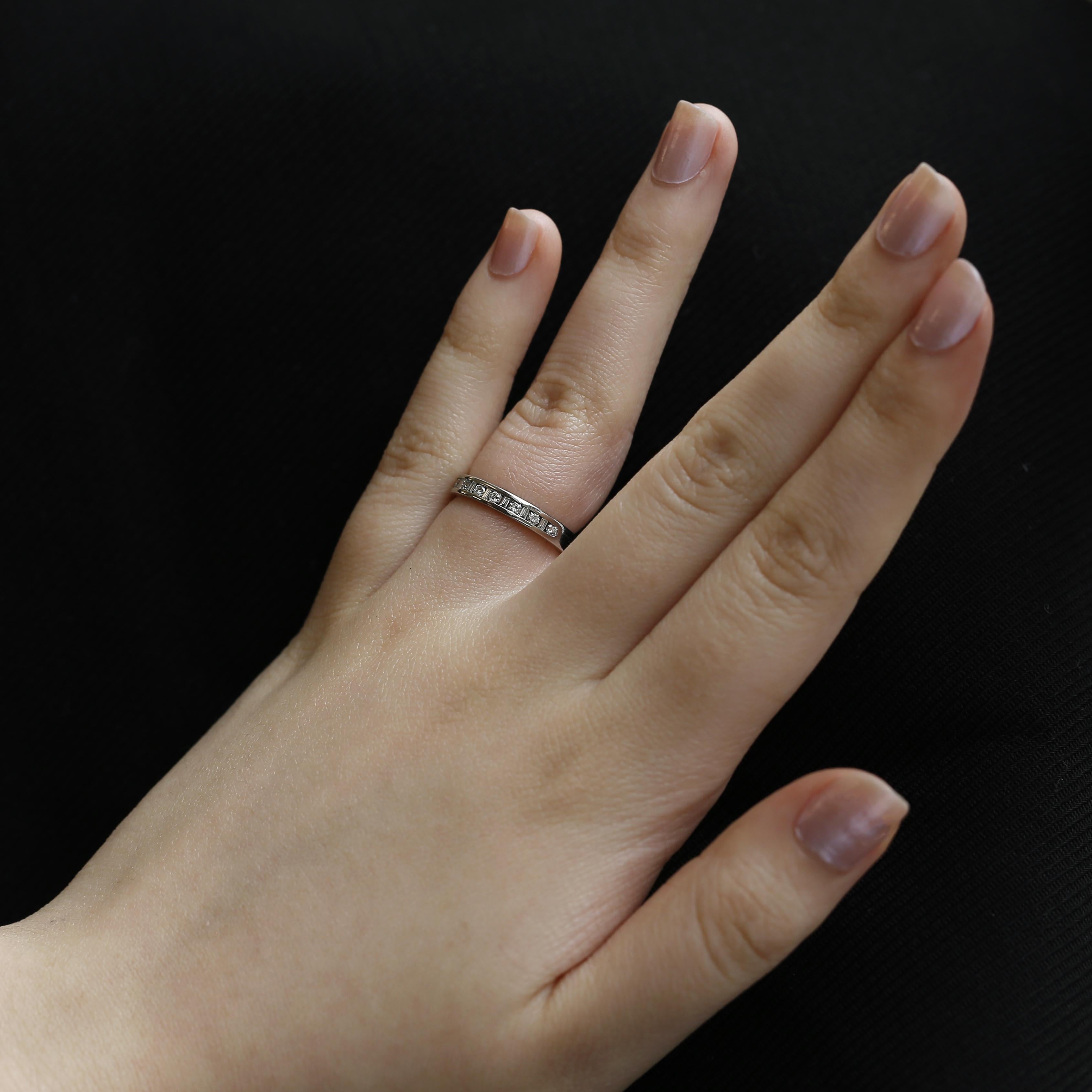 0,34 Karat Diamant-Halb-Ewigkeitsring im Angebot 1